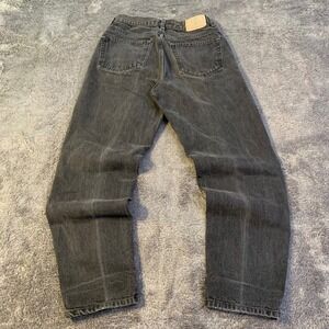 Vintage 90s Gap Faded Black Denim Relaxed Straight Leg